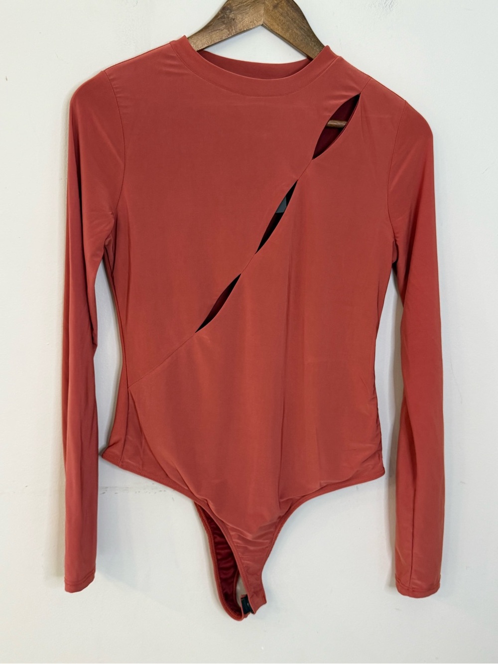 21 Saints sexy retro rust cutout long sleeve body suit SZ LG - Picture 3 of 14